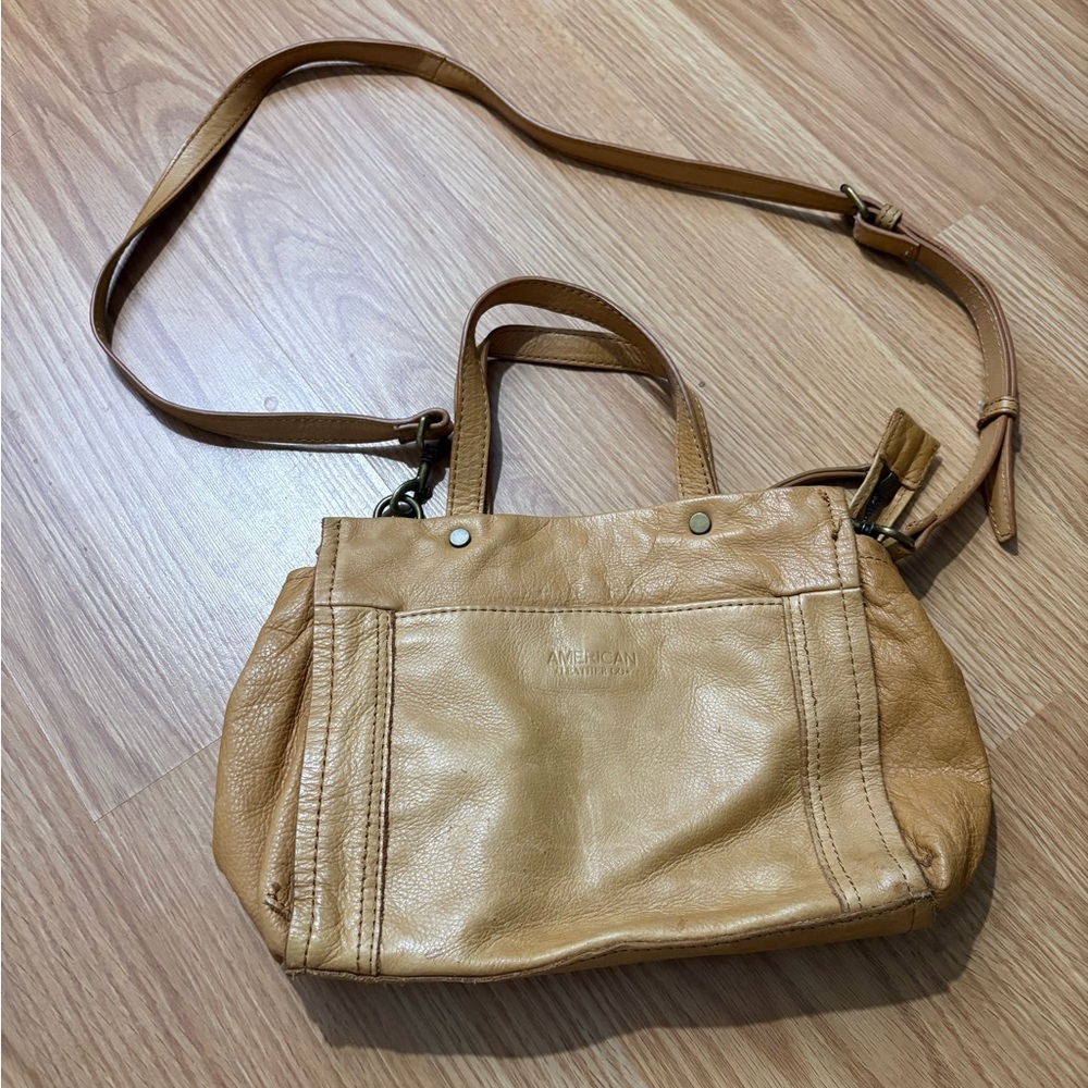 American leather shoulder purse